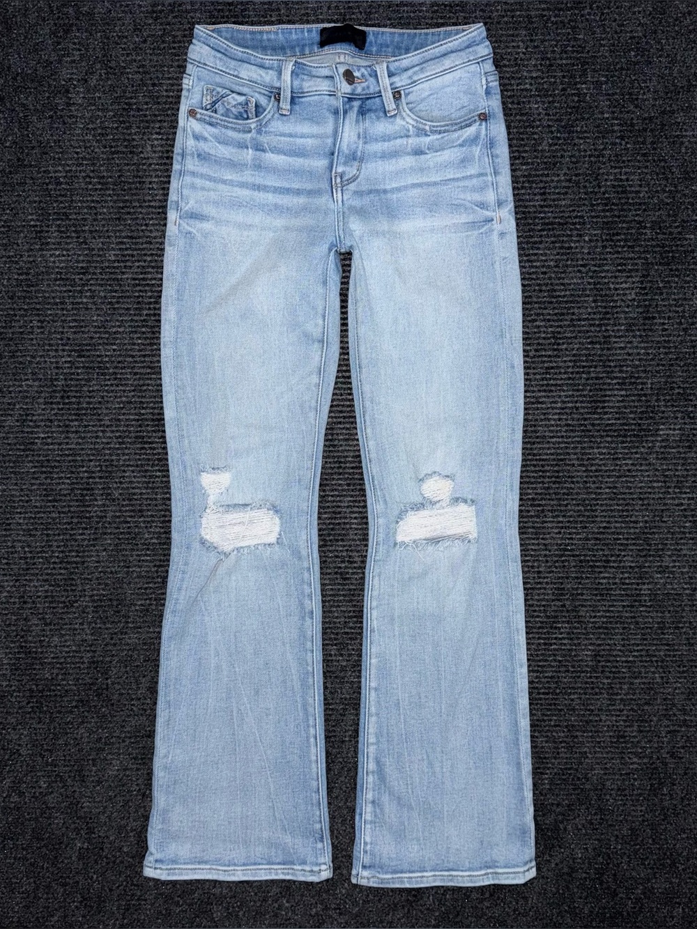 Buckle Black Fit 53 Bootcut Stretch Jeans 24x32 Light Wash Distressed BBW6514R